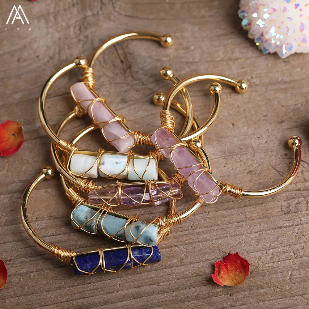 Wire Wrapped Cuff Bangle