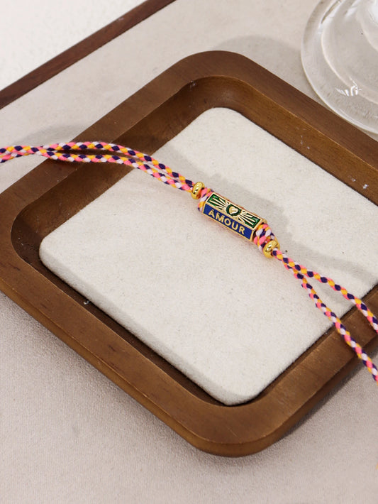 Tribal Style Handmade Braided Rope Pendant Necklace