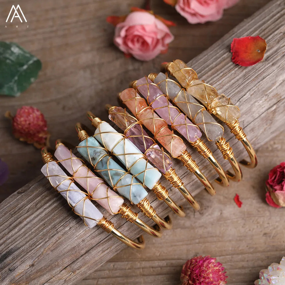 Wire Wrapped Cuff Bangle