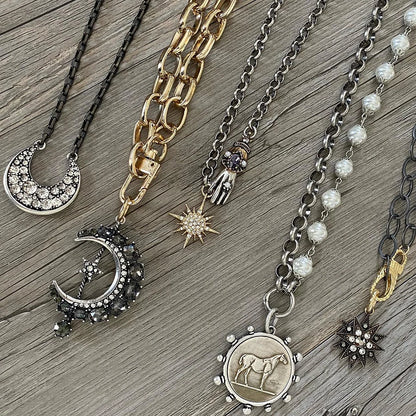 Vintage Crystal Pendant Necklace