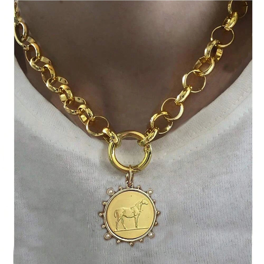 Vintage Crystal Pendant Necklace