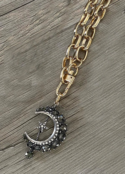 Vintage Crystal Pendant Necklace