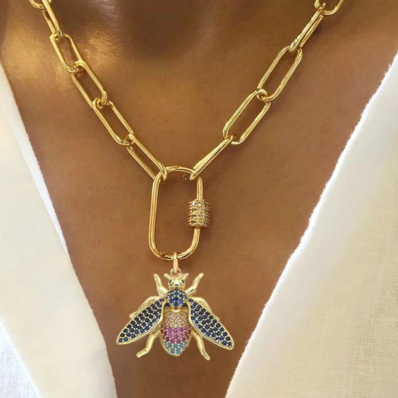 Vintage Crystal Pendant Necklace