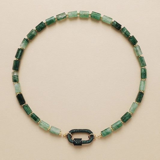 Minimalist Natural Stone Amazonite Handmade Choker