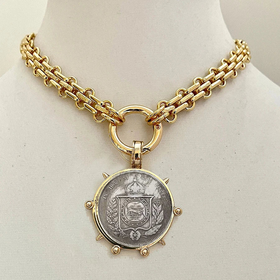 Vintage Crystal Pendant Necklace