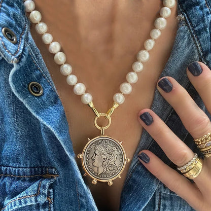 Vintage Crystal Pendant Necklace