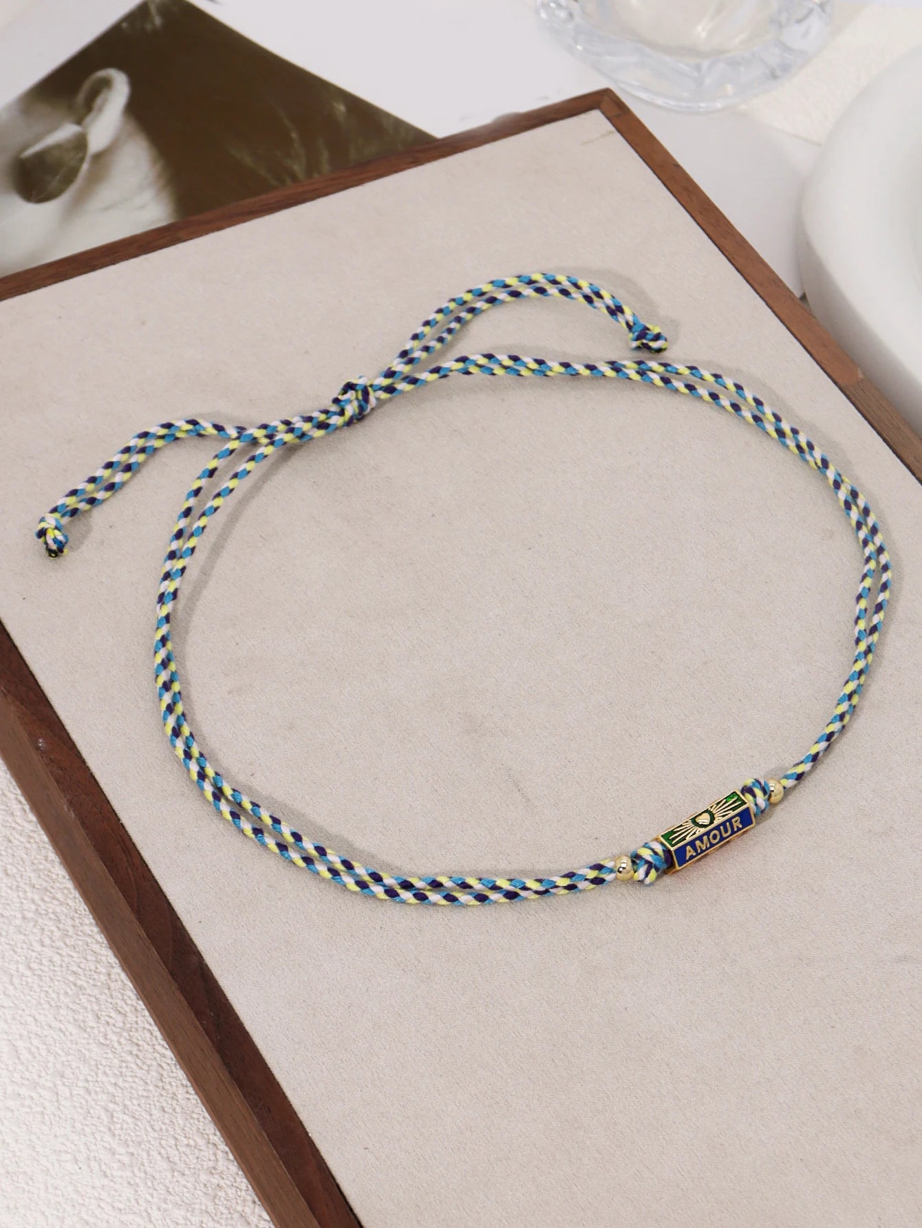 Tribal Style Handmade Braided Rope Pendant Necklace