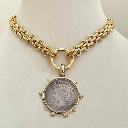 Vintage Crystal Pendant Necklace