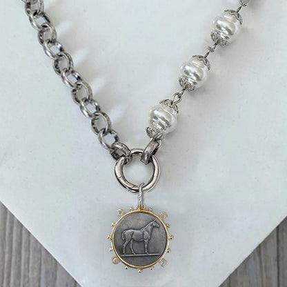 Vintage Crystal Pendant Necklace