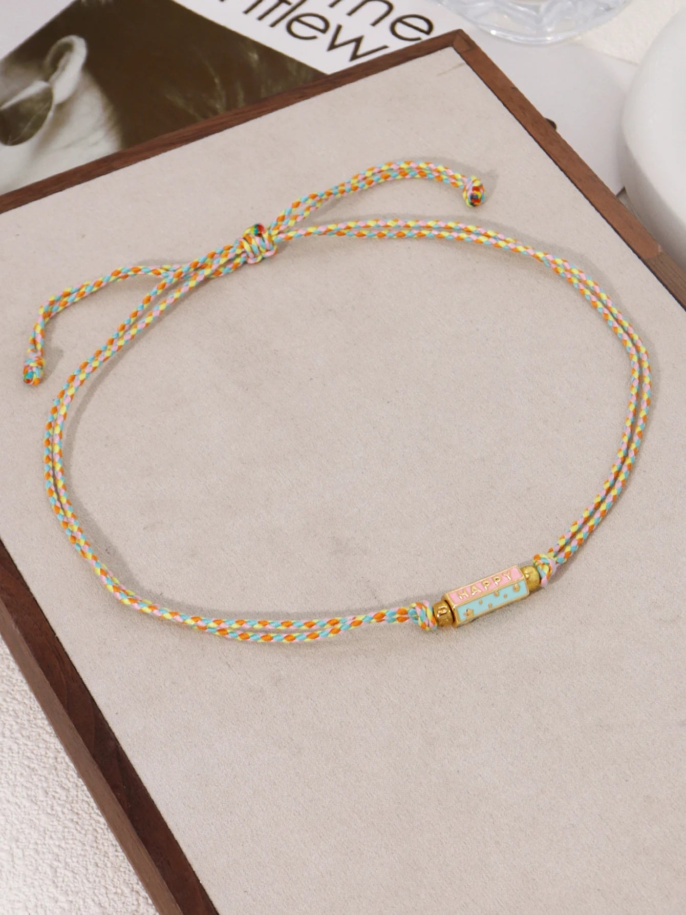 Tribal Style Handmade Braided Rope Pendant Necklace