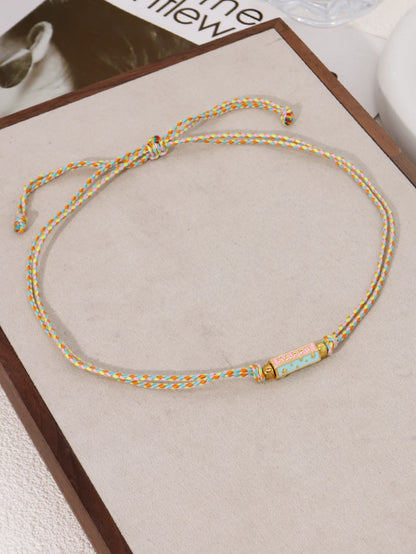 Tribal Style Handmade Braided Rope Pendant Necklace