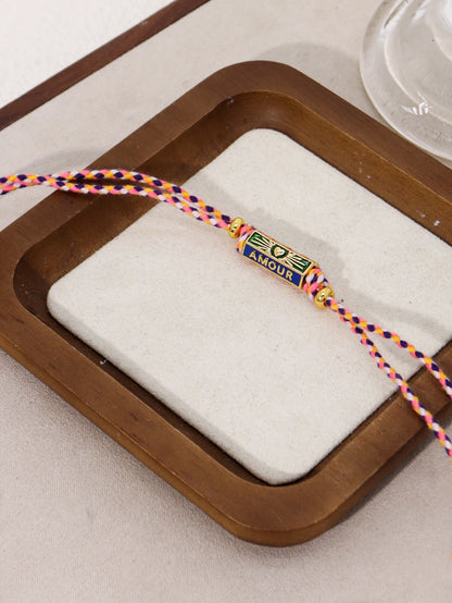 Tribal Style Handmade Braided Rope Pendant Necklace