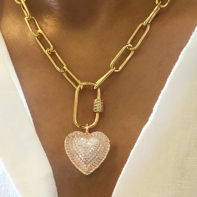 Vintage Crystal Pendant Necklace