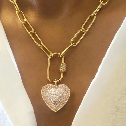 Vintage Crystal Pendant Necklace