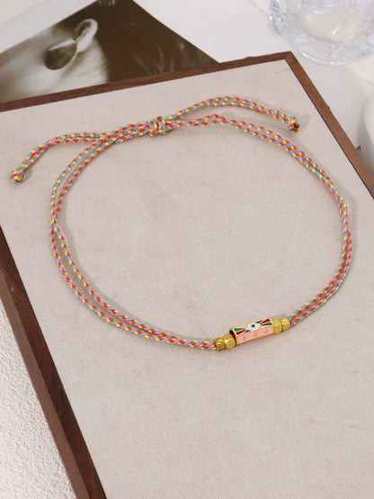 Tribal Style Handmade Braided Rope Pendant Necklace