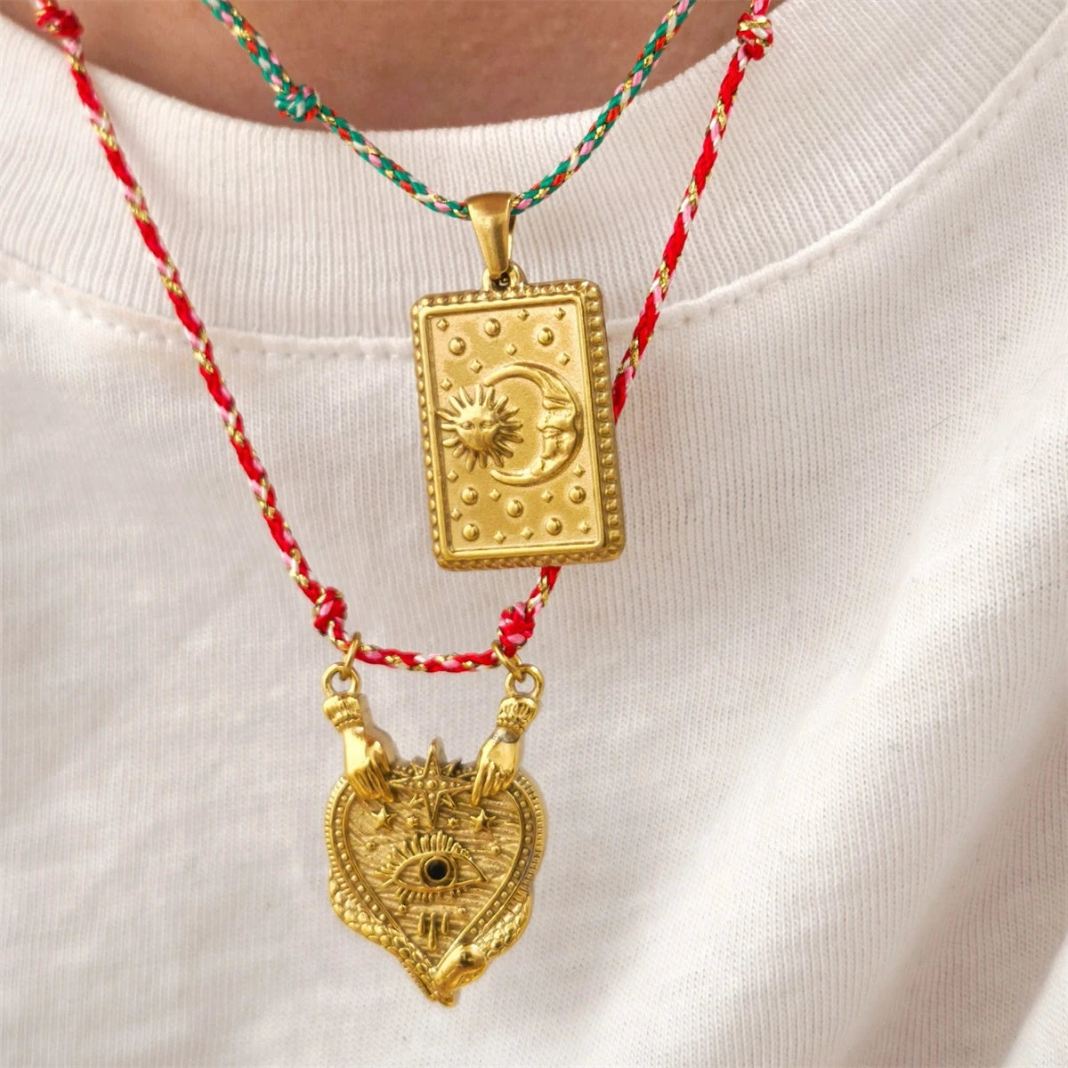 Heart-Shaped Tarot Pendant Necklace