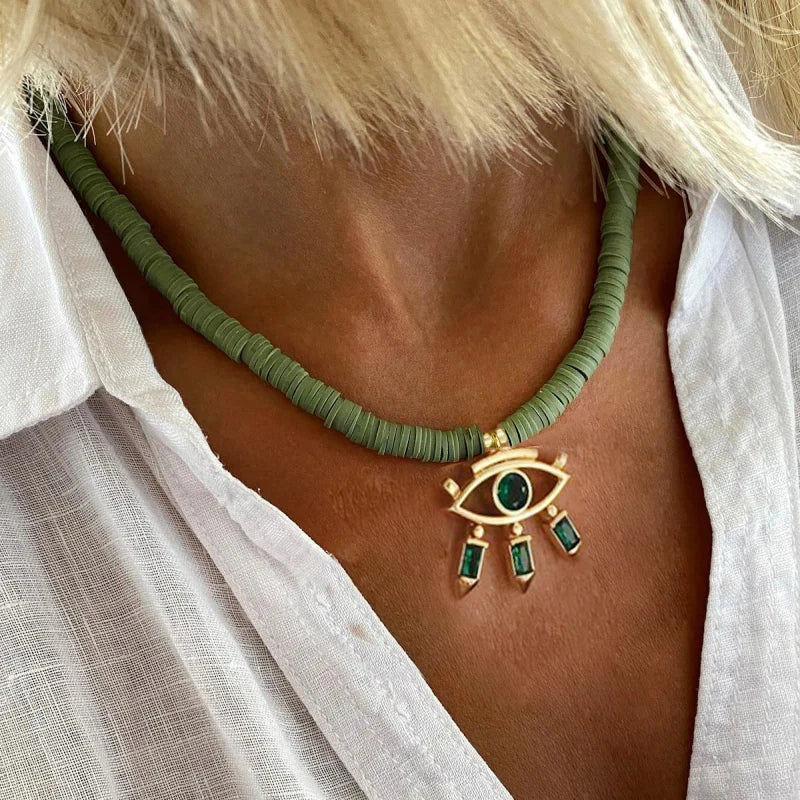 Vintage Crystal Pendant Necklace