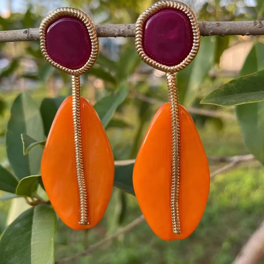 Bohemian Natural Stone Dangle Earrings Vintage