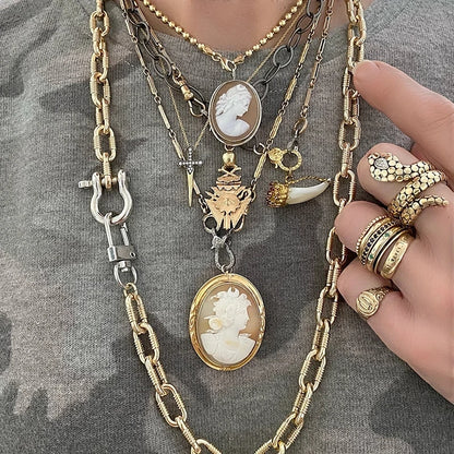 Vintage Crystal Pendant Necklace