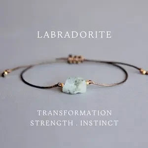 Raw Labradorite Crystal Bracelet