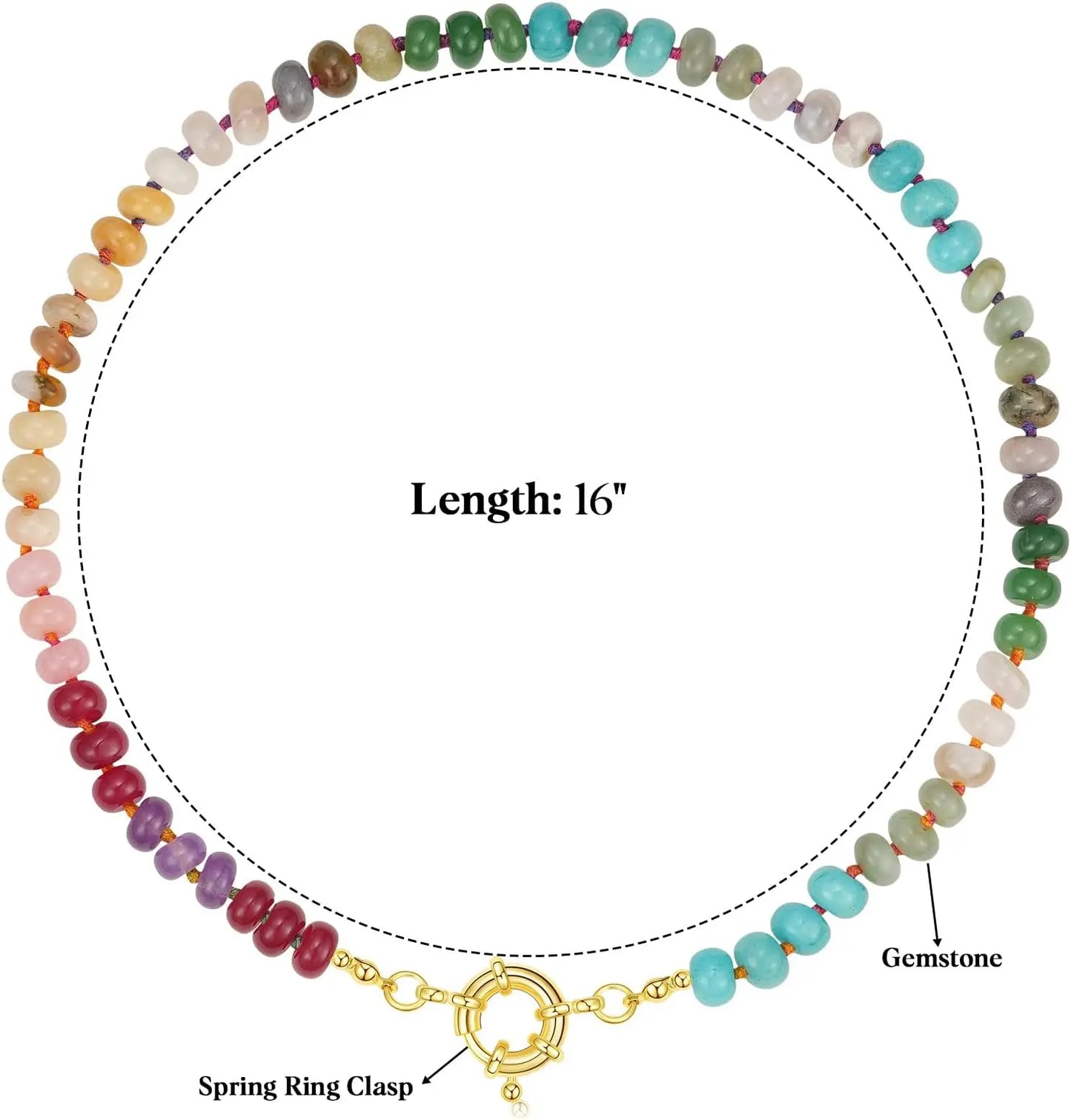 Beaded Gemstone Necklace