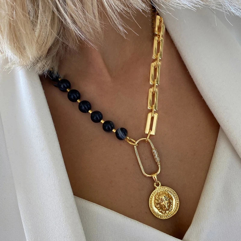 Vintage Crystal Pendant Necklace