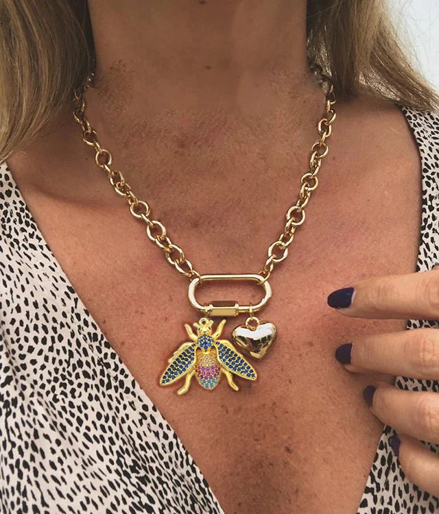 Vintage Crystal Pendant Necklace