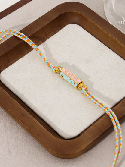 Tribal Style Handmade Braided Rope Pendant Necklace
